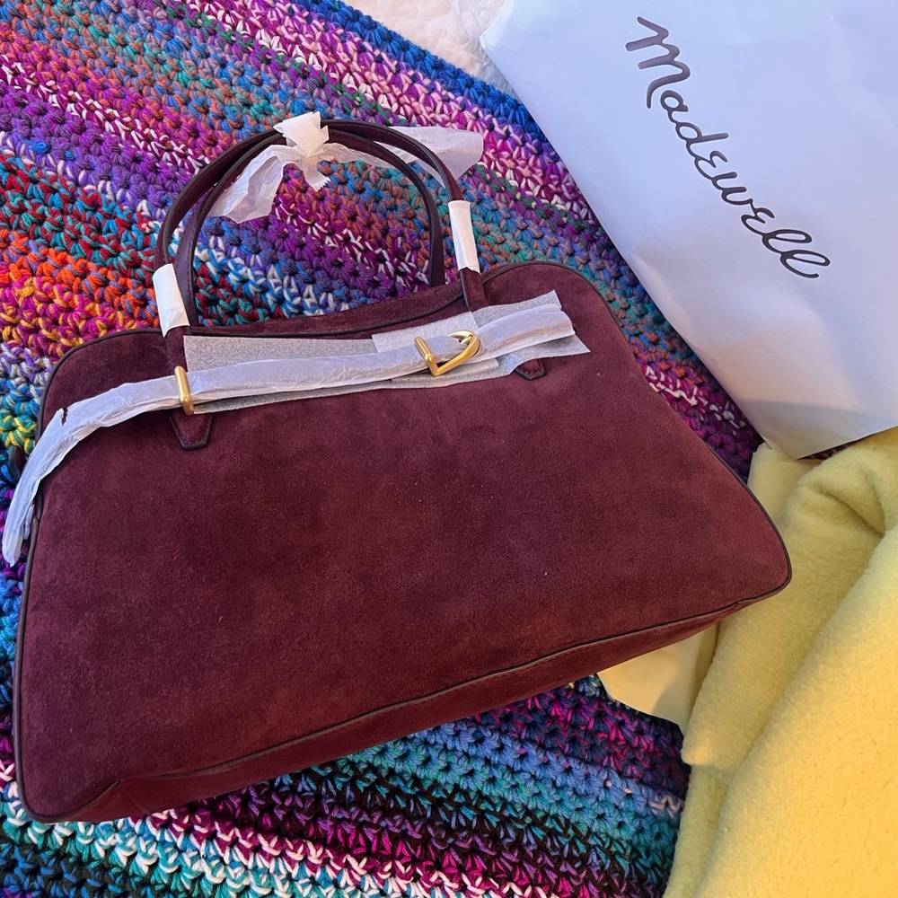 Madewell Burgundy Belted Satchel - Picture 4 of 7